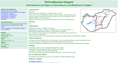 Desktop Screenshot of fahrradtouren-ungarn.de